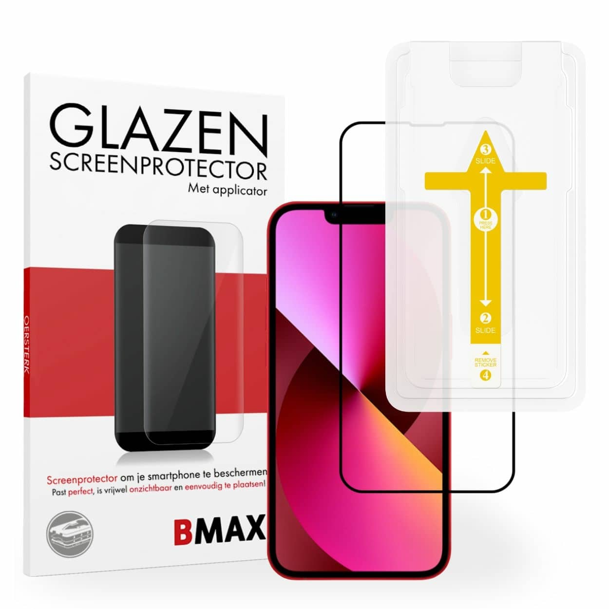 Screenprotector iPhone 13 met applicator full cover