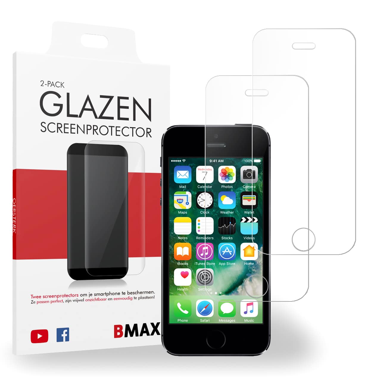 samenzwering Socialisme terrorist iPhone 5 Screenprotector | Glazen | 2-Pack | BMAX | Oersterk