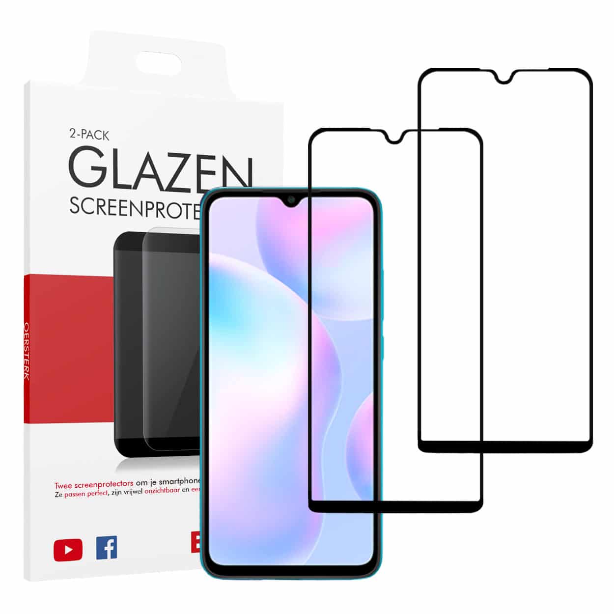 XIAOMI Redmi 9A Screenprotector | Full Cover | Gehard glas