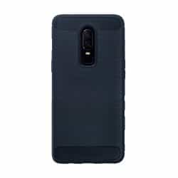 blauwe carbon telefoonhoesje OnePlus 6