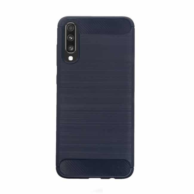 Samsung Galaxy A50 carbon telefoonhoesje blauw