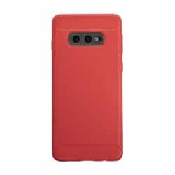 Samsung Galaxy S10e carbon telefoonhoesje rood
